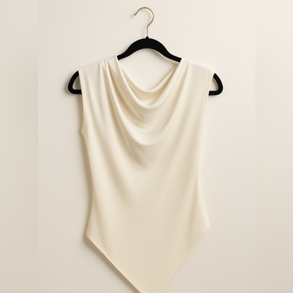 KALLMEYER Rae Sleeveless Top in Merigue Slinky Jersey M